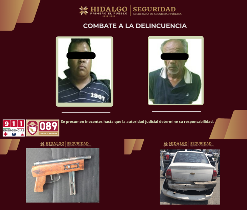 Policía Estatal Detiene a Responsables de Asalto a Comercio en Tizayuca