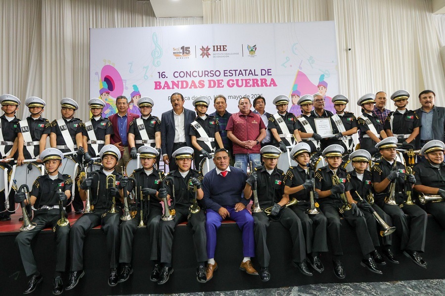 Realiza IHE 16º Concurso Estatal de Bandas de Guerra