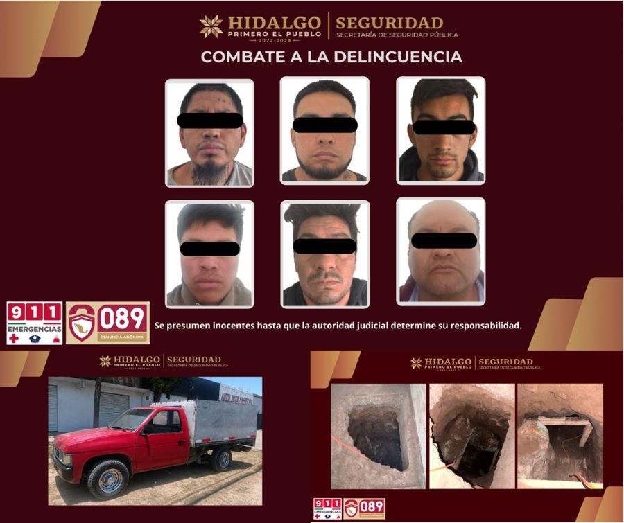 SSPH Asegura a Seis Huachicoleros Cuando Excavaban Un Túnel para Robar combustible