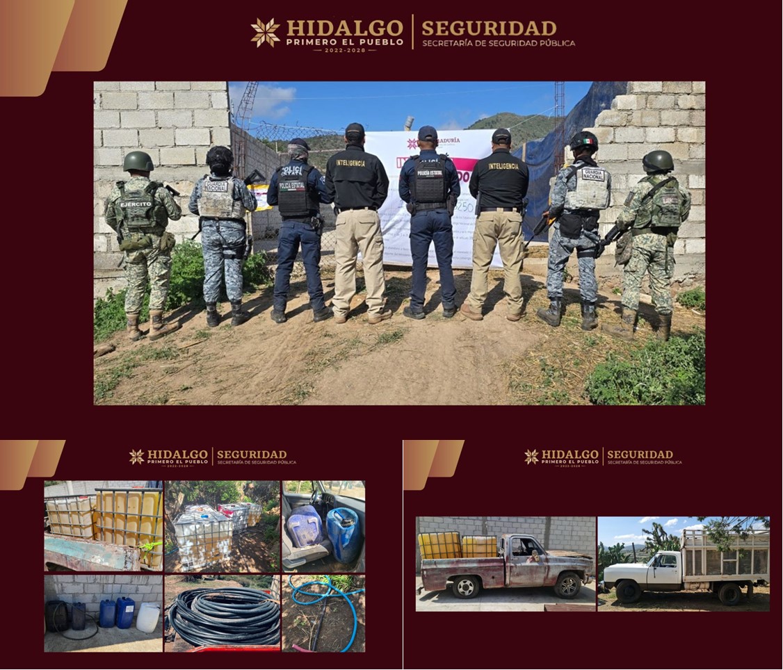 SSPH Desmantela Almacén de Hidrocarburo Robado en Singuilucan