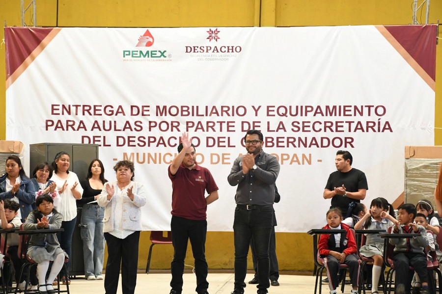 Alianza entre el Despacho del Gobernador y Pemex beneficia a 10 primarias de Actopan