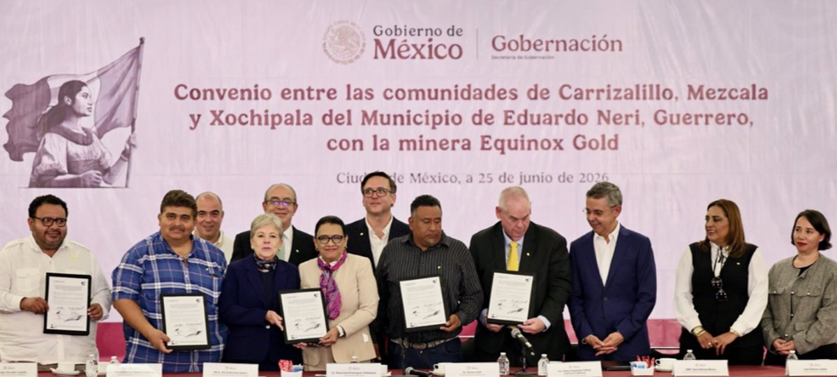 Beneficia a comunidades acuerdos para la operación de la mina Equinox Gold en Guerrero