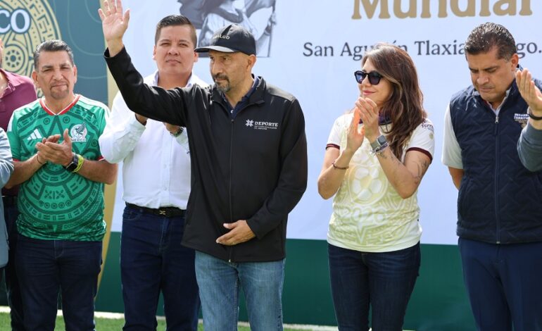 Hidalgo avanza con la construcción de 27 canchas de fútbol del programa Mundial Social México 2026