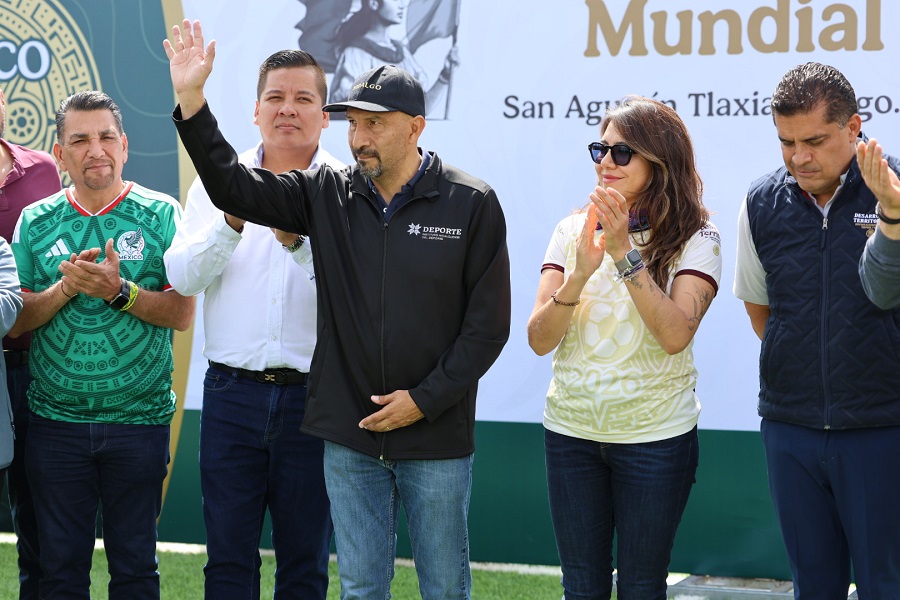 Hidalgo avanza con la construcción de 27 canchas de fútbol del programa Mundial Social México 2026