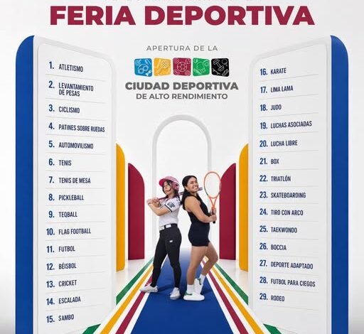 La Ciudad Deportiva de Alto Rendimiento de Hidalgo Será Inaugurada el Próximo Viernes 20 de Junio