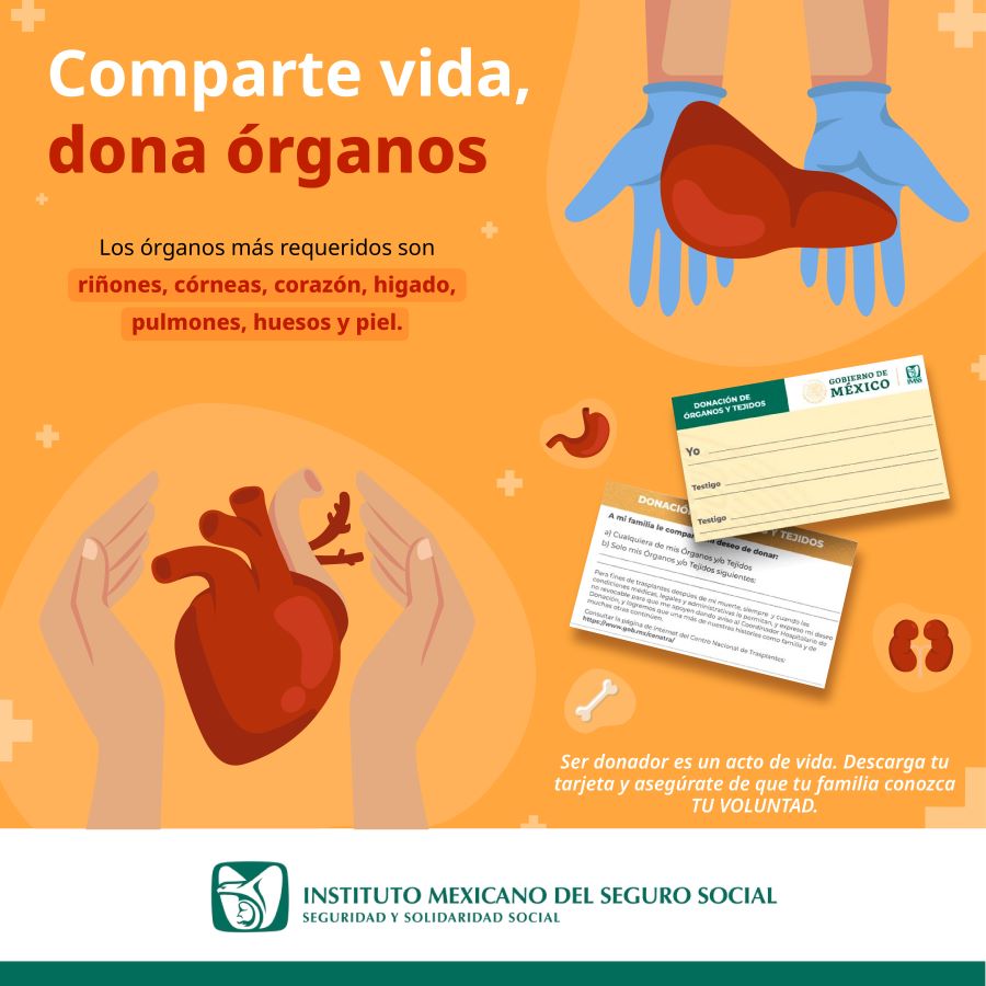 Llama IMSS Hidalgo a Convertirse en Donador Altruista de Órganos y Tejidos