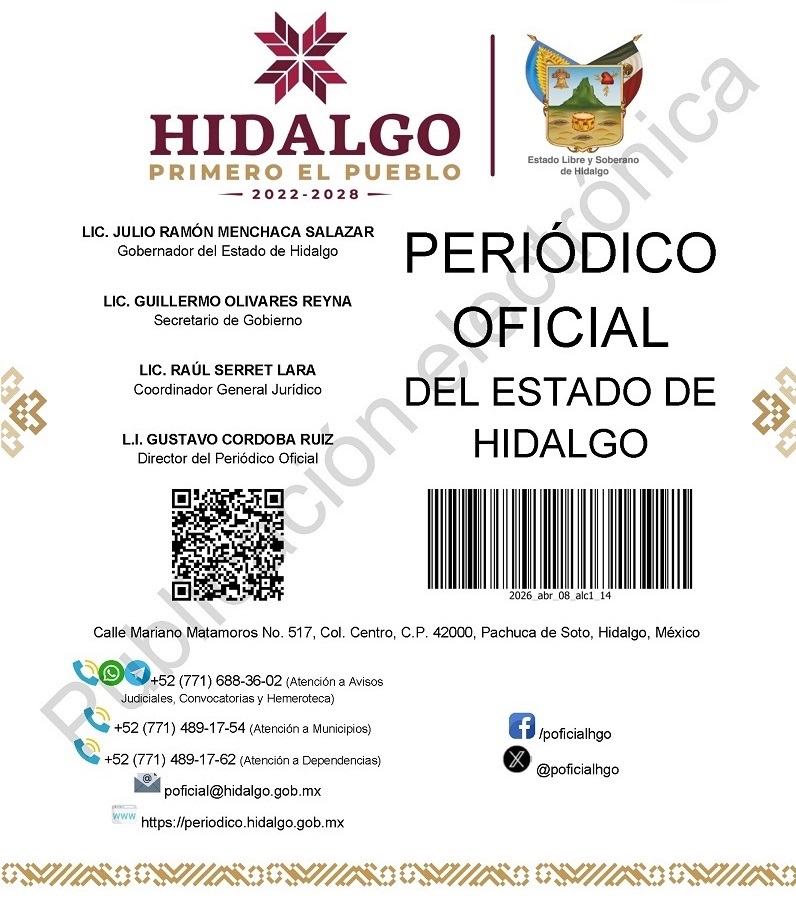 POEH Reformas a la Ley de Entrega Recepción de los Recursos Públicos del Estado de Hidalgo