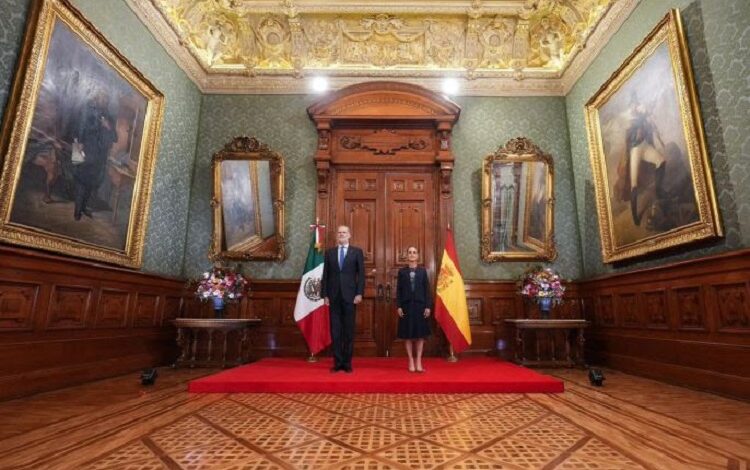 Presidenta Claudia Sheinbaum Recibe en Palacio Nacional al Rey Felipe VI