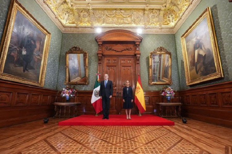 Presidenta Claudia Sheinbaum Recibe en Palacio Nacional al Rey Felipe VI