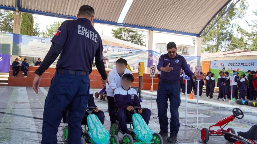 Ciudad Policía llega a Santa Ana Hueytlalpan con la Participación de Más de 250 Estudiantes
