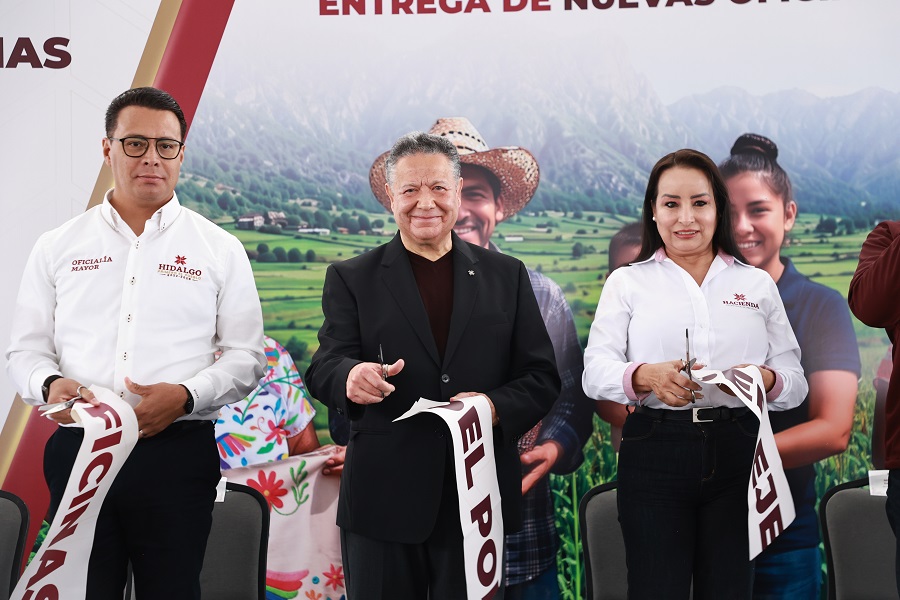 Menchaca entrega las nuevas oficinas que ocuparán las secretarías de Bienestar e Inclusión Social (Sebiso) y de Agricultura y Desarrollo Rural de Hidalgo (Saderh)