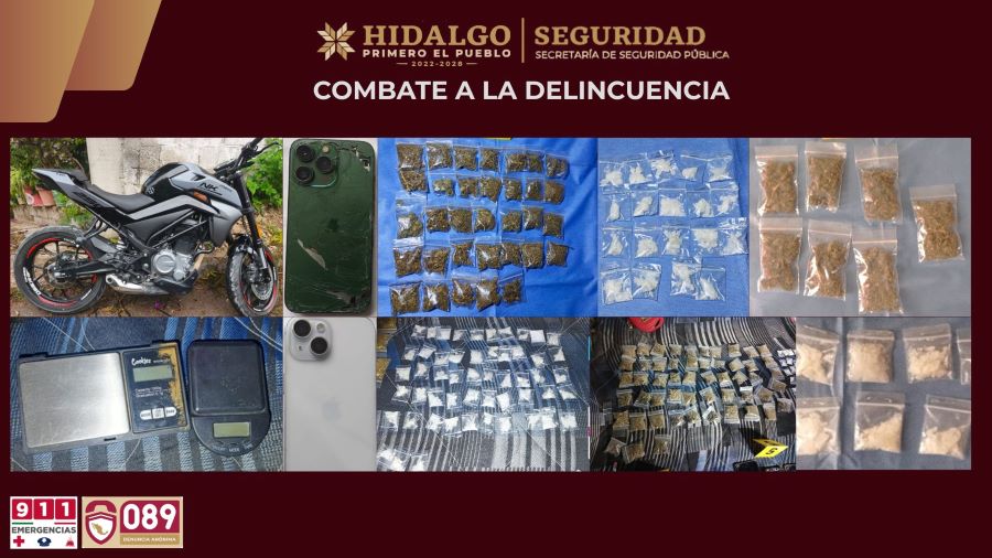 SSPH Desmantela Tres Puntos de Venta de Narcóticos en Tepeji del Río