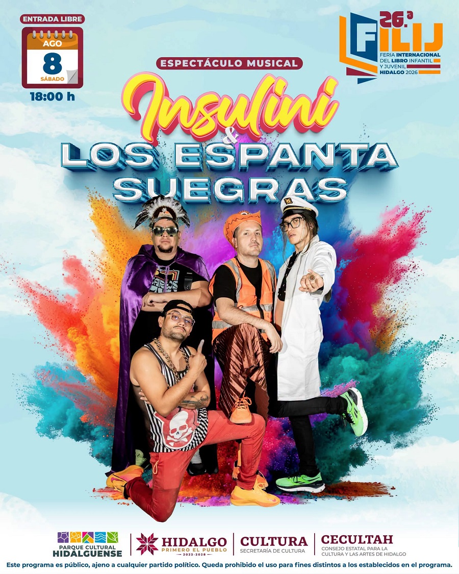 Insulini & Los Espanta Suegras llevarán su música a la FILIJ Hidalgo