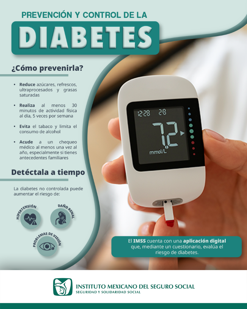 Promueve IMSS Hidalgo prevención y control de diabetes