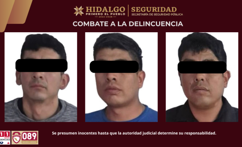 Aseguran a Tres Sujetos por Robo a Negocio