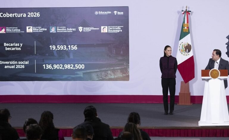 Becas Para el Bienestar Beneficiarán a 22 Millones de Estudiantes: Presidenta