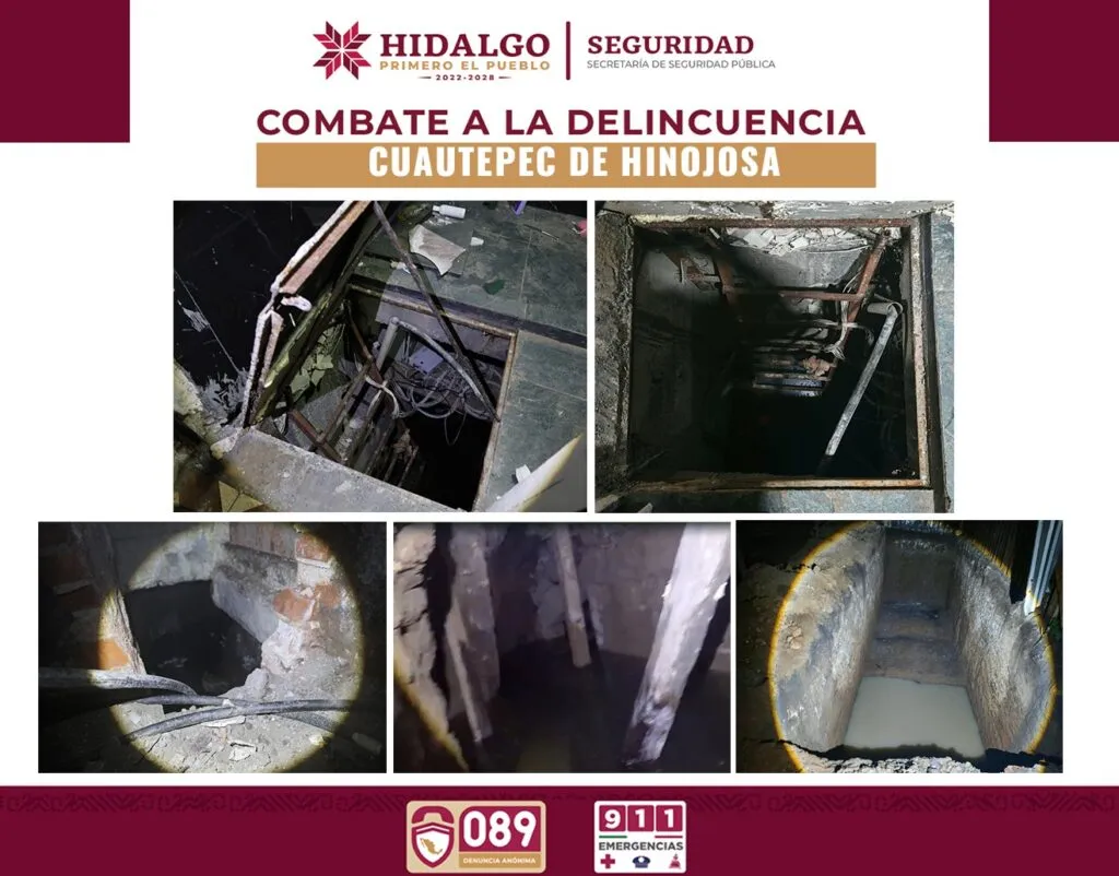 Hallan Túnel Oculto Durante Operativo SSPH, al Desmantelar Laboratorio Clandestino en Hidalgo