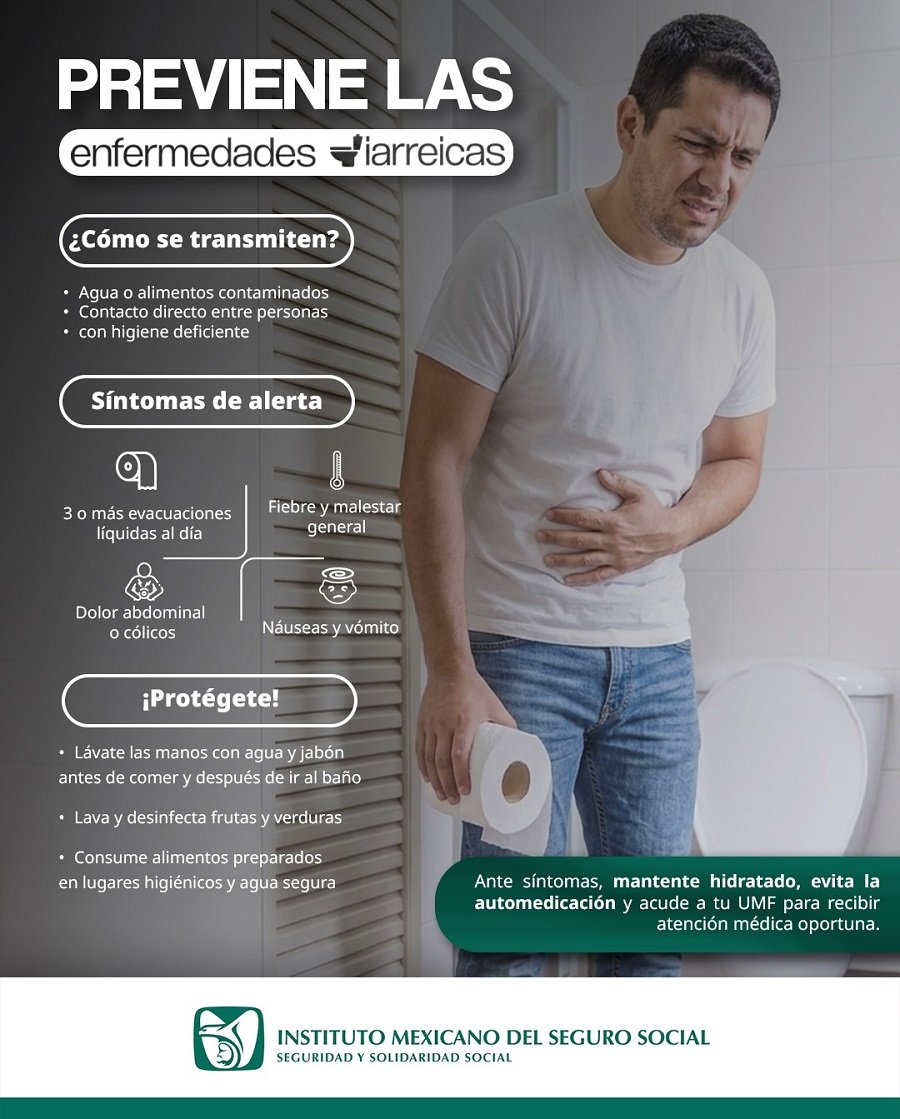 Exhorta IMSS Hidalgo a población a reforzar medidas de higiene para prevenir enfermedades diarreicas agudas