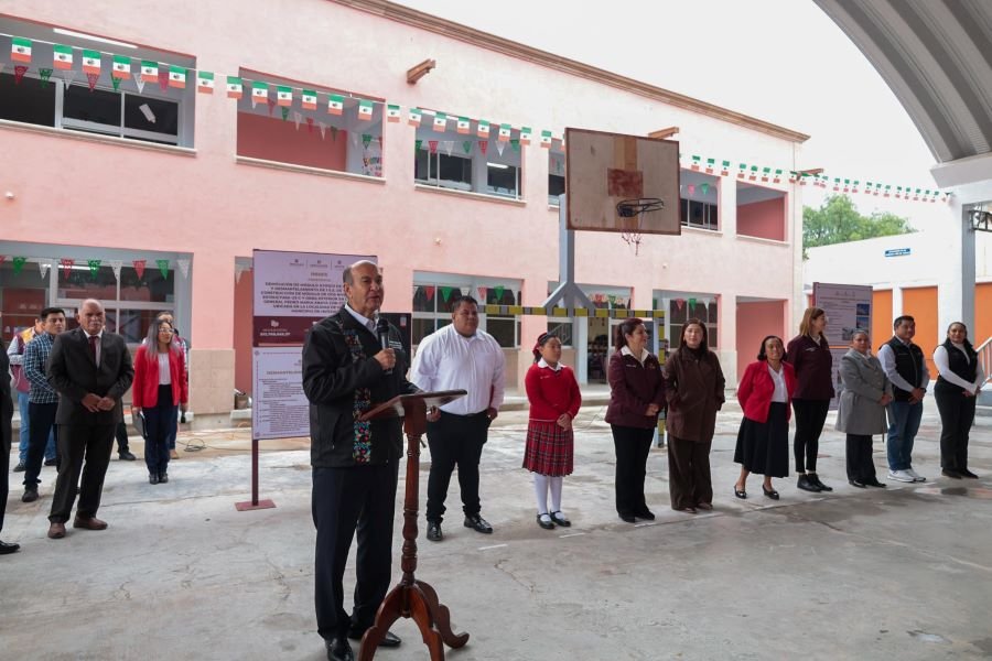 Más y Mejores Espacios Para Aprender. Huichapan Recibe Obra Educativa Por 12.9 Mdp.