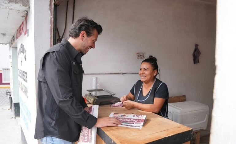 Miguel Tello inicia recorridos en Pachuca para defender la Transformación y la Soberanía