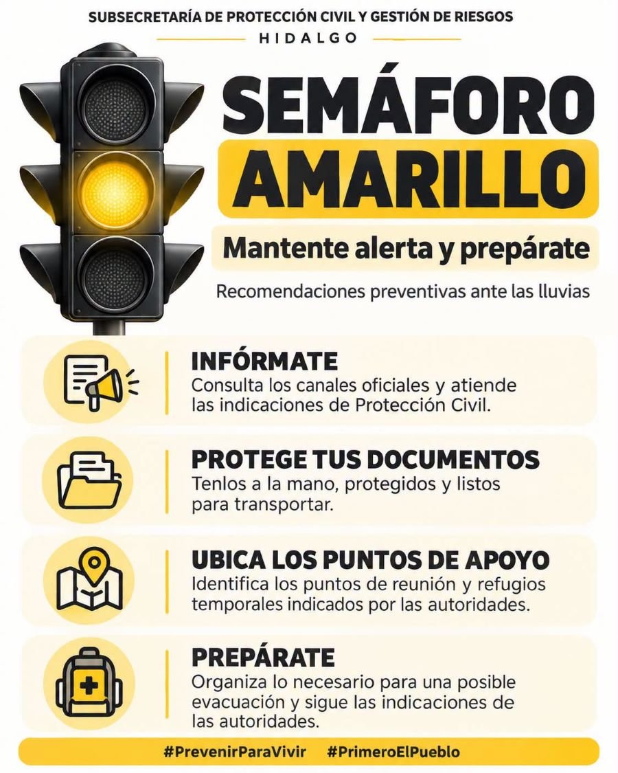 Protección Civil Emite Recomendaciones por Lluvias.