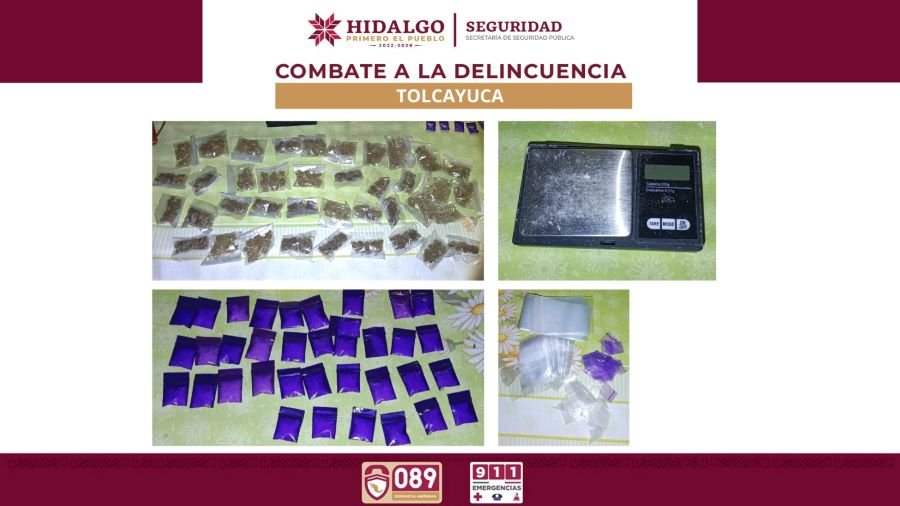 SSPH Desarticula Punto de Narcomenudeo En Tolcayuca y Asegura A Una Mujer Reincidente