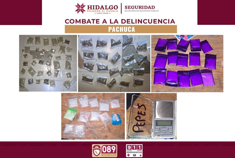 SSPH Detiene a Dos Personas y Asegura 640 Dosis de Presuntas Drogas